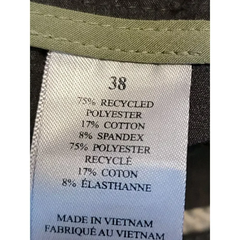 Faherty Shorts Mens 38 Gray Belt Loop All Day Flat Front Water Repellant MSC0012